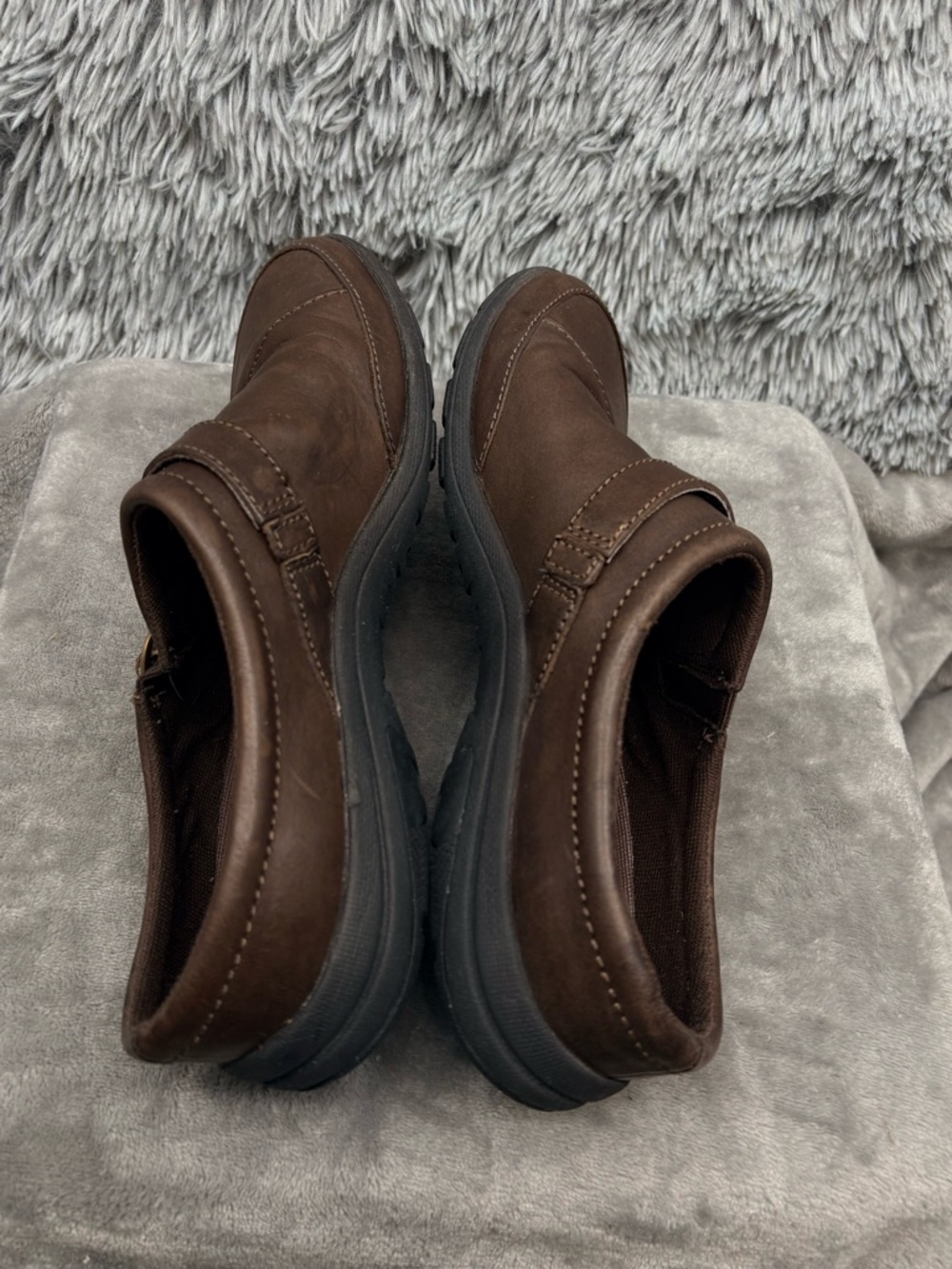 Merrell Clogs Womens 9 Dassie Buckle Coffee Brown Slip On Performance Leather - Picture 6 of 8
